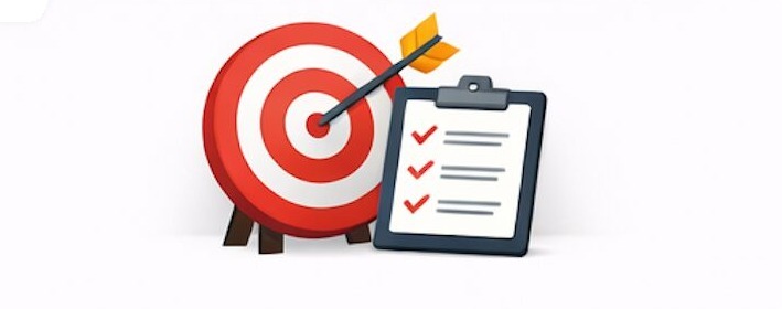 Target and clipboard icon